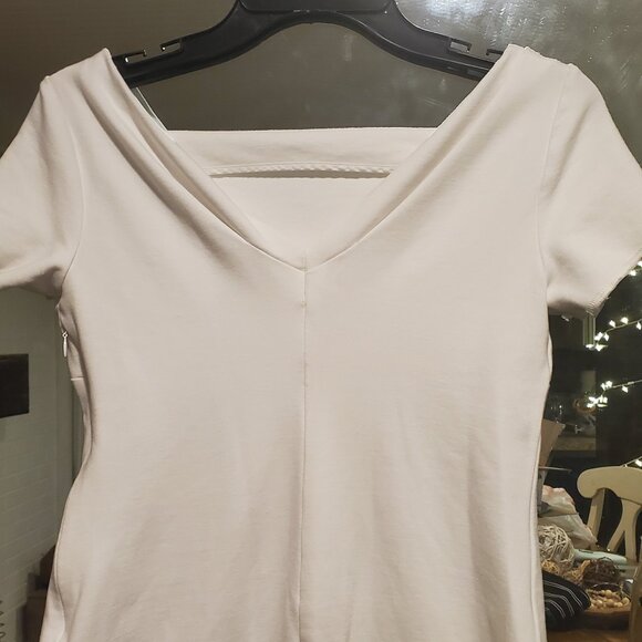 Banana Republic White Square Neck Dress Size 0 - Picture 6 of 7